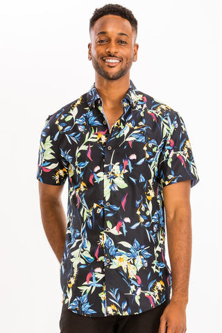 Island Black Button Down Shirt