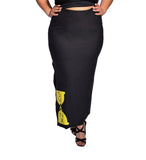 Side Split Retro Logo Maxi Skirt